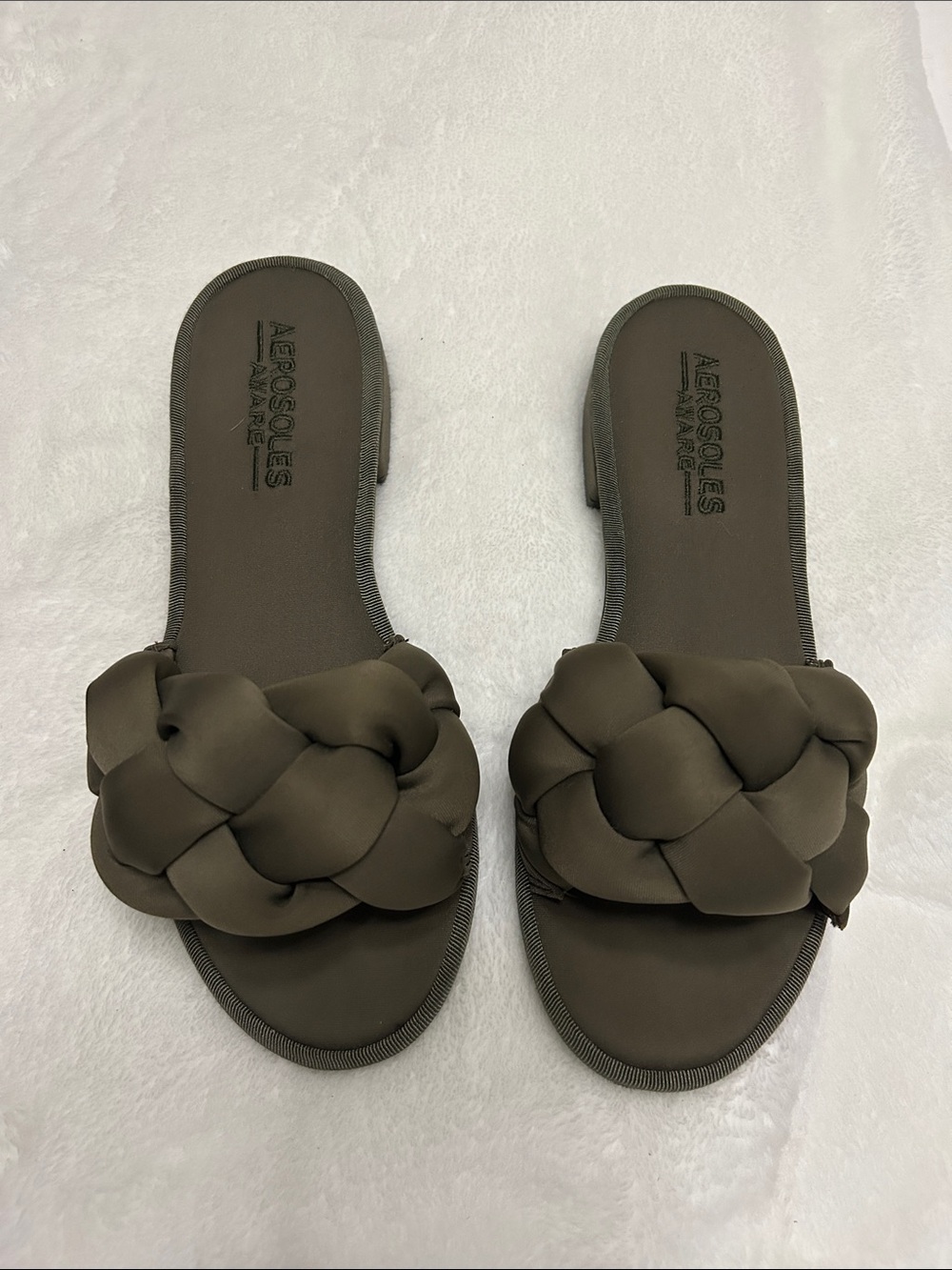 AEROSOLES Olive Braided Slide Sandals